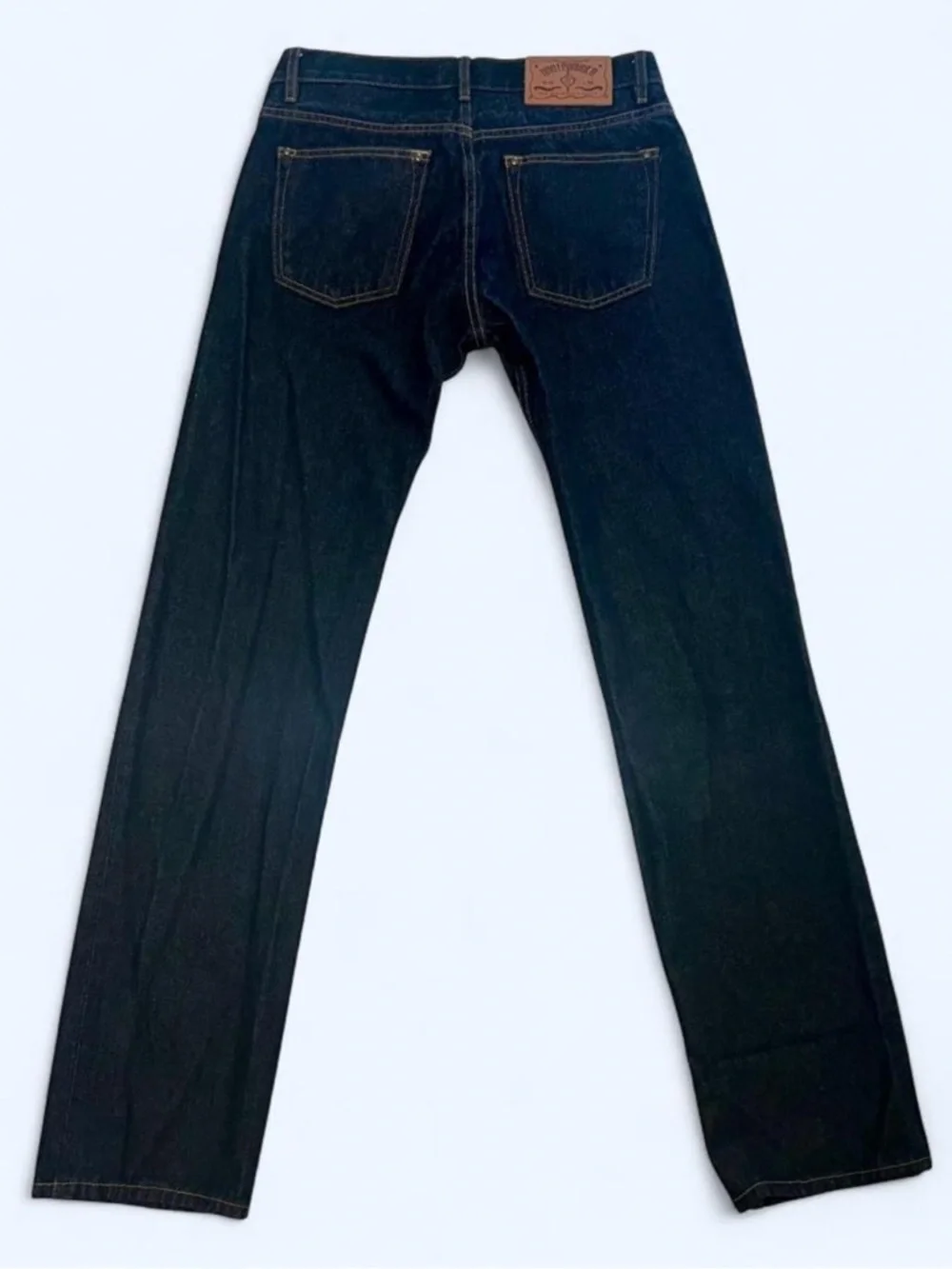 💙Bon Jovi Hart n Dagger Dark Wash Straight Leg Jeans • 100% Cotton • USA Made👖